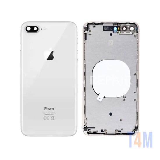 TRASEIRA TAMPA COM FRAME APPLE IPHONE 8 PLUS BRANCO